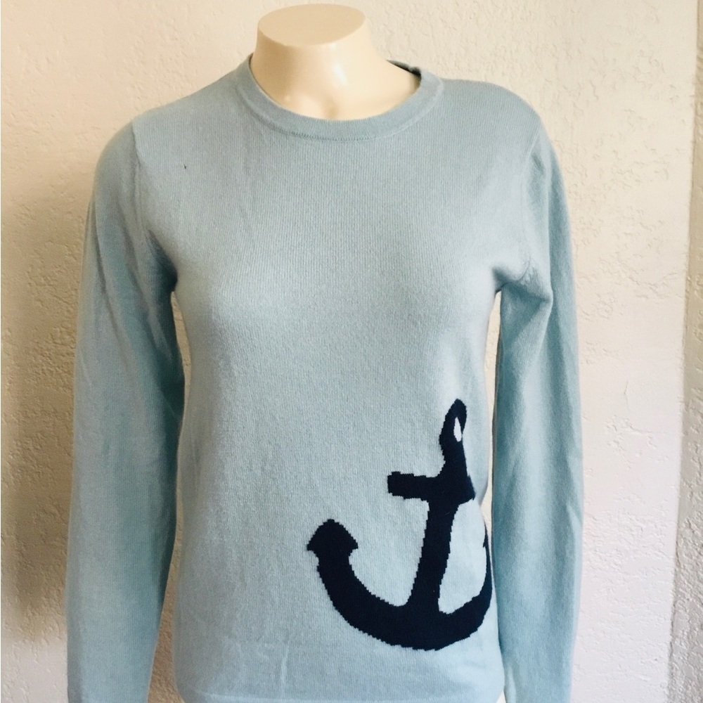 TWO BEES 100% cashmere nautical sweater. SMALL. AS IS